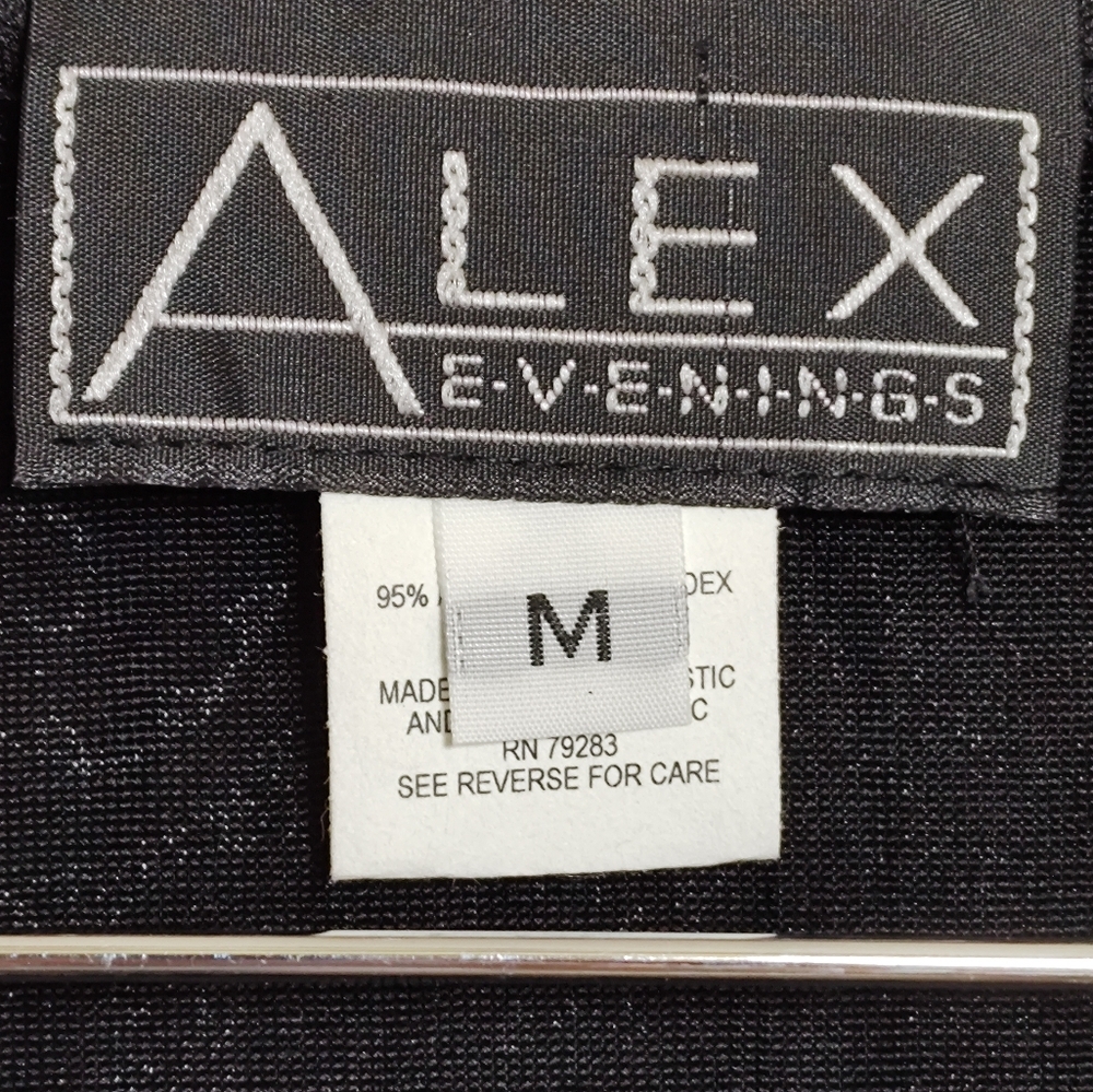 Alex Evenings Black and White Paisley Glitter Tank And Blazer Set - Picture 5 of 13